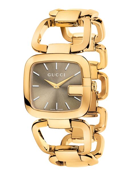 gold gucci watches|gucci gold bracelet watch women's.